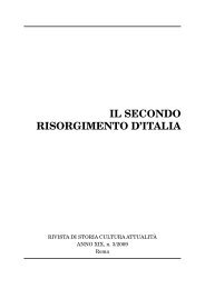 IL SECONDO RISORGIMENTO d'Italia - Secondorisorgimento.It