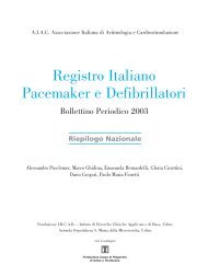 Registro Italiano Pacemaker e Defibrillatori-2003 - Associazione ...