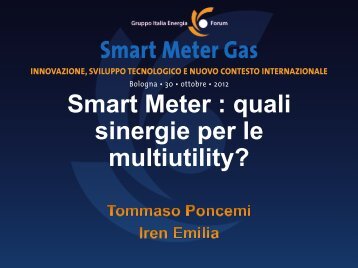 Tommaso Poncemi, Iren - Canale Energia