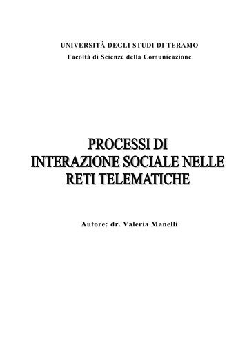 Processi d'interazione sociale nelle reti telematiche - Apav