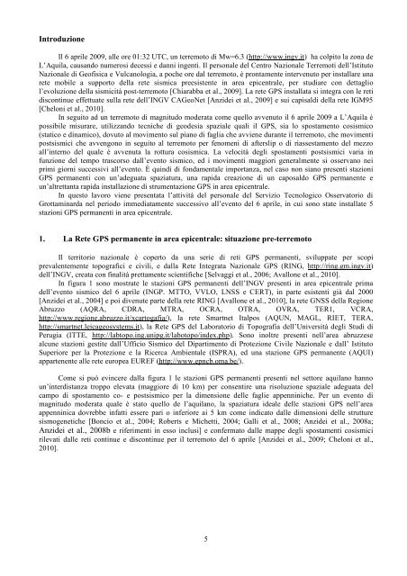 La rete GPS permanente di pronto intervento - L'Istituto - Istituto ...