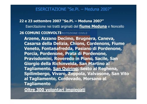 SePi_Meduna2007_presentazione - Protezione Civile
