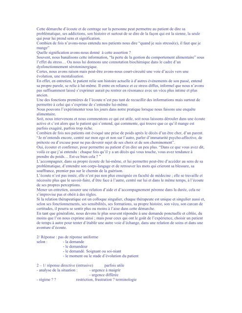 PSYCHOLOGIE DE L'OBESITE - aepu.lu