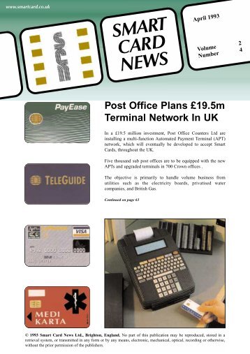 Post Office Plans £19.5m Terminal Network In UK - Smart Card News