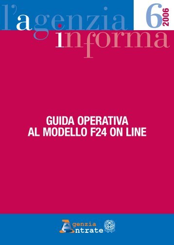 Guida operativa al modello F24 on line