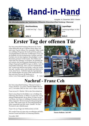 Hand-in-Hand, Ausgabe 14 - THW OV Bad Homburg / Oberursel