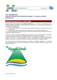 Carta Servizi Centro Diurno IL RAGGIO VERDE - Azienda ULSS 3