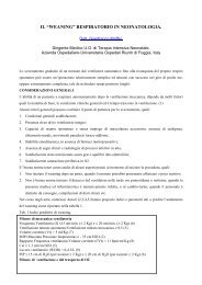 Il Weaning Respiratorio in Neonatologia - Anestesia Pediatrica e ...