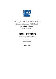 Bollettino Anno 2004 - Direzione Generale per i Beni Librari e gli ...