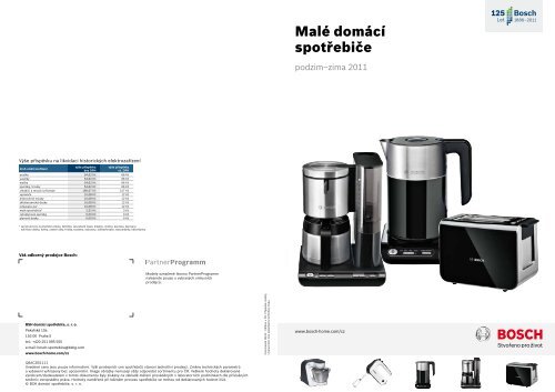Malé domácí spotřebiče Bosch (PDF, 8.6 MB)