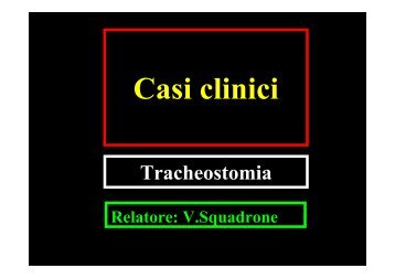 Casi clinici tracheostomia - Sifo