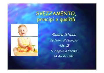 SVEZZAMENTO, principi e qualità - Sipps