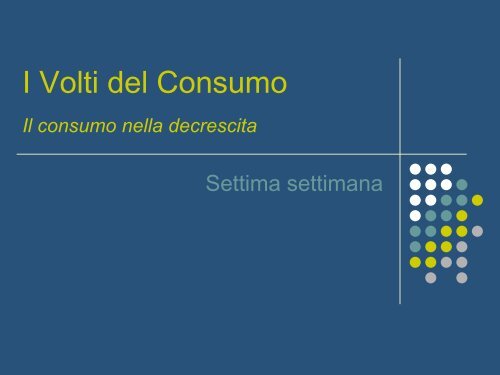 livello di consumi - Economia