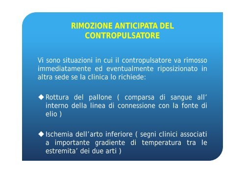 TECNICA DI RIMOZIONE DEL CONTROPULSATORE AORTICO (M ...