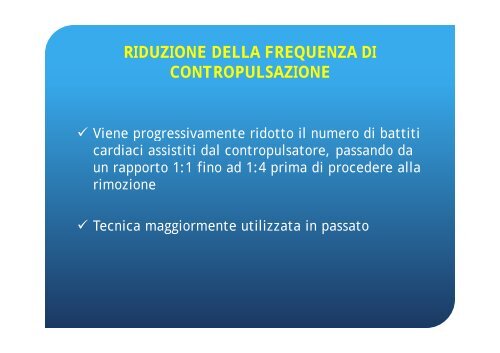 TECNICA DI RIMOZIONE DEL CONTROPULSATORE AORTICO (M ...