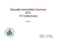 Sexually transmitted diseases y STD STI (i f ti ) STI (infections) - HU