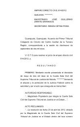 AMPARO DIRECTO CIVIL 614/2012 - Consejo de la Judicatura ...