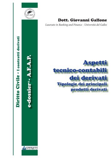 Aspetti tecnico-contabili dei derivati - A.f.a.p.