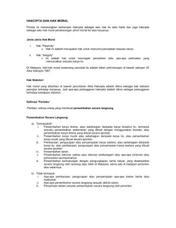 Hakcipta dan Hak Moral.pdf - Universiti Malaysia Perlis