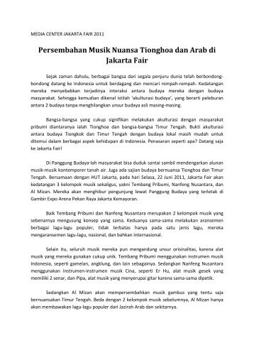 Persembahan Musik Nuansa Tionghoa dan Arab di Jakarta Fair