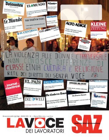 Bimestrale della Cgil/Agb - ANNO XXV - N. 1 - Marzo/März 2013 - 2 ...