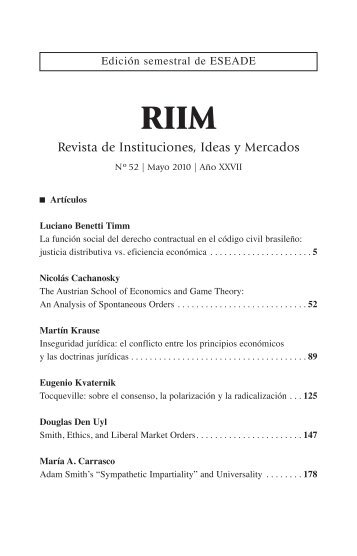 Revista de Instituciones, Ideas y Mercados - eseade