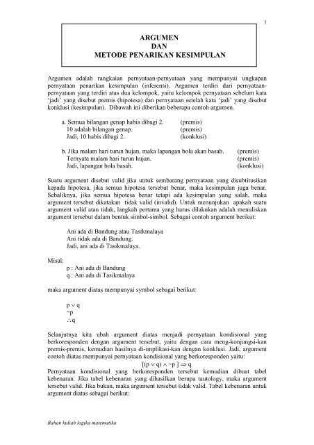 Contoh Soal Soal Logika Matematika Penarikan Kesimpulan