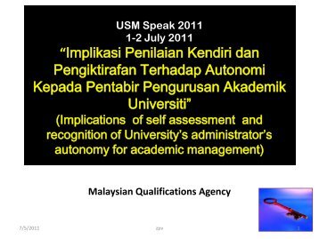 Implikasi Penilaian Kendiri dan Pengiktirafan Terhadap ... - USM