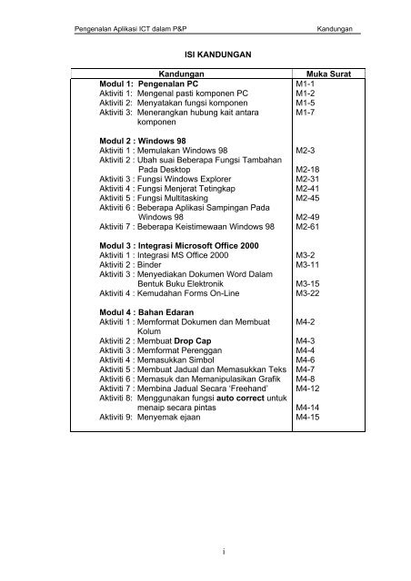 Keseluruhan Modul dalam bentuk PDF - Tutor