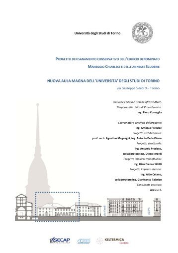 Progetto Nuova Aula Magna Cavallerizza.pdf - Università degli Studi ...