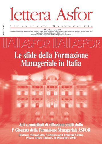 Le sfide della Formazione Manageriale in Italia - Asfor