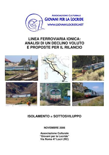 linea ferroviaria ionica - Giovani per la Locride