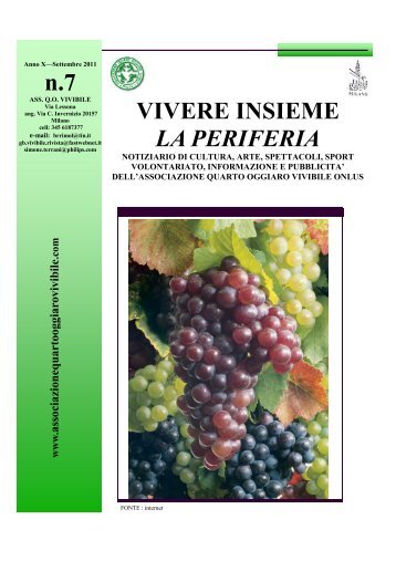 Scarica la Rivista in pdf - Associazione Quarto Oggiaro Vivibile