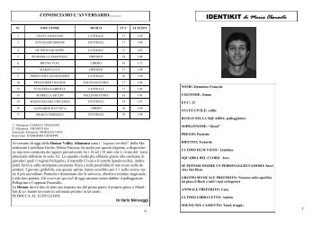 IDENTIKIT di Maria Clemente - domar volley altamura