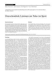 Osteochondrale Läsionen am Talus im Sport - SGSM