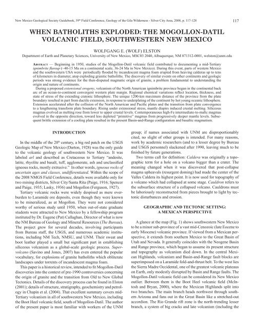 When batholiths exploded: The Mogollon-Datil volcanic field
