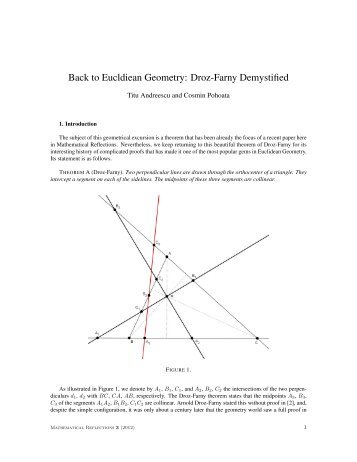 Back to Eucldiean Geometry: Droz-Farny Demystified - AwesomeMath