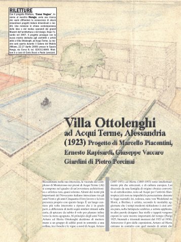 Villa Ottolenghi ad Acqui Terme. Giardini di Pietro Porcinai