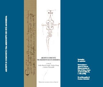 archivi e comunità tra medioevo ed età moderna - Direzione ...