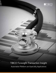 TIBCO Foresight Transaction Insight