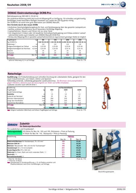 HAHN+KOLB Katalog 2008/09 Deutsch - Neuheiten - Goodtool