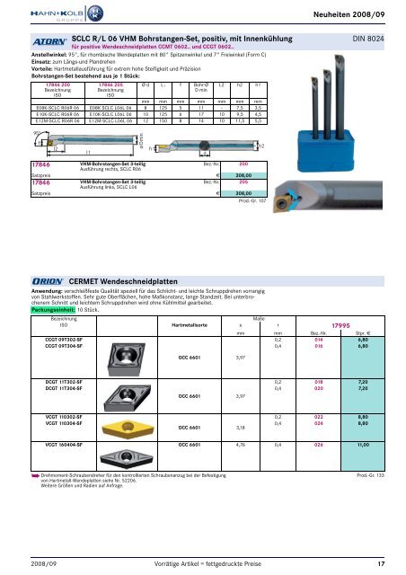 HAHN+KOLB Katalog 2008/09 Deutsch - Neuheiten - Goodtool