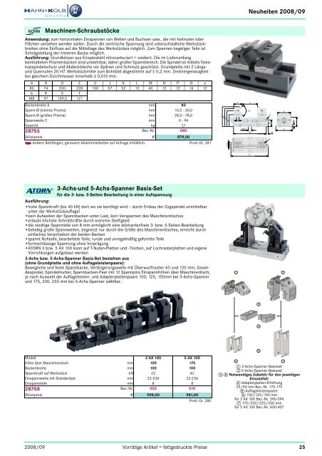 HAHN+KOLB Katalog 2008/09 Deutsch - Neuheiten - Goodtool