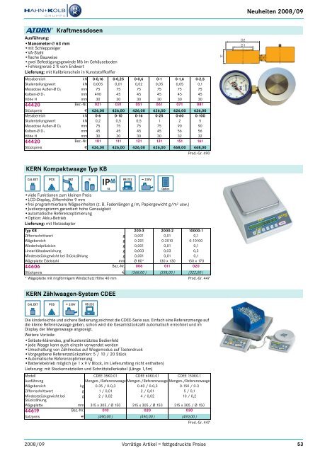 HAHN+KOLB Katalog 2008/09 Deutsch - Neuheiten - Goodtool