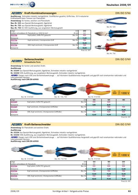 HAHN+KOLB Katalog 2008/09 Deutsch - Neuheiten - Goodtool