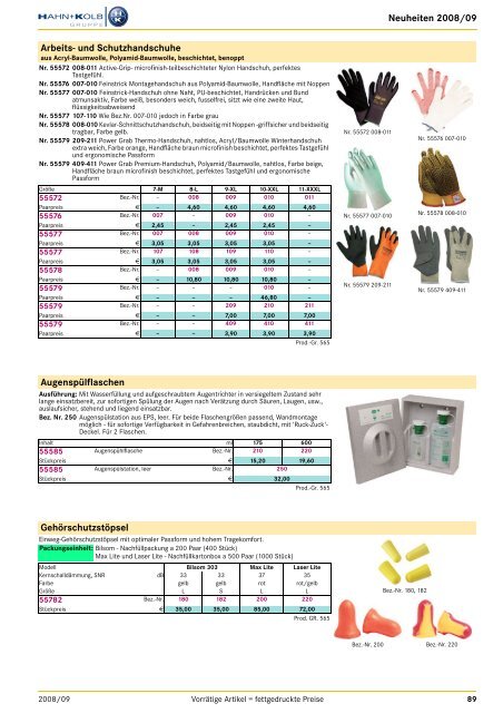 HAHN+KOLB Katalog 2008/09 Deutsch - Neuheiten - Goodtool