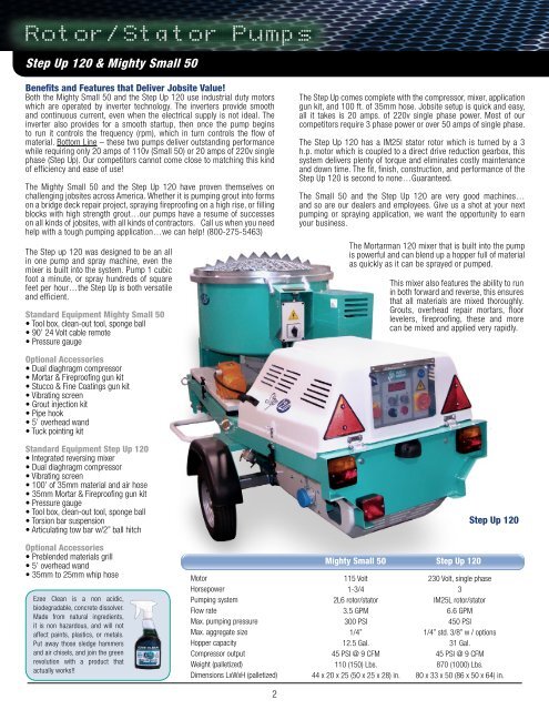 View Complete Specifications in our Pump Catalog - IMER USA.