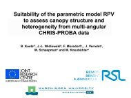 Suitability of the parametric model RPV to assess canopy structure ...