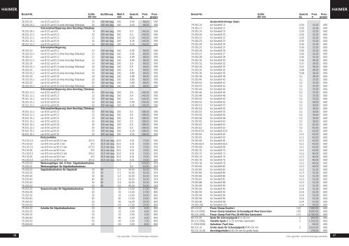 Preisliste - Haimer GmbH