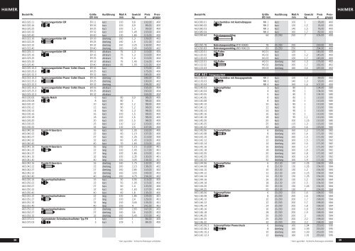 Preisliste - Haimer GmbH